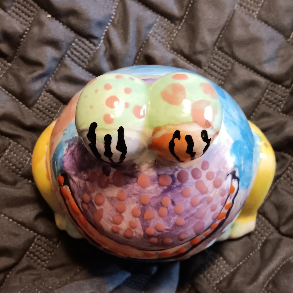 Ceramic Happy Frog Bank - Picture 11 of 11